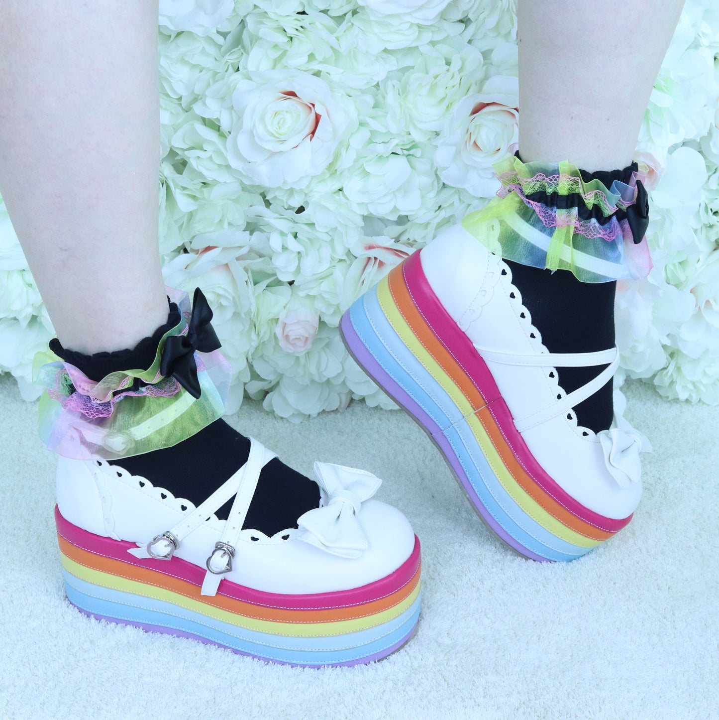 Rainbow Platform Tea Parties Shoes