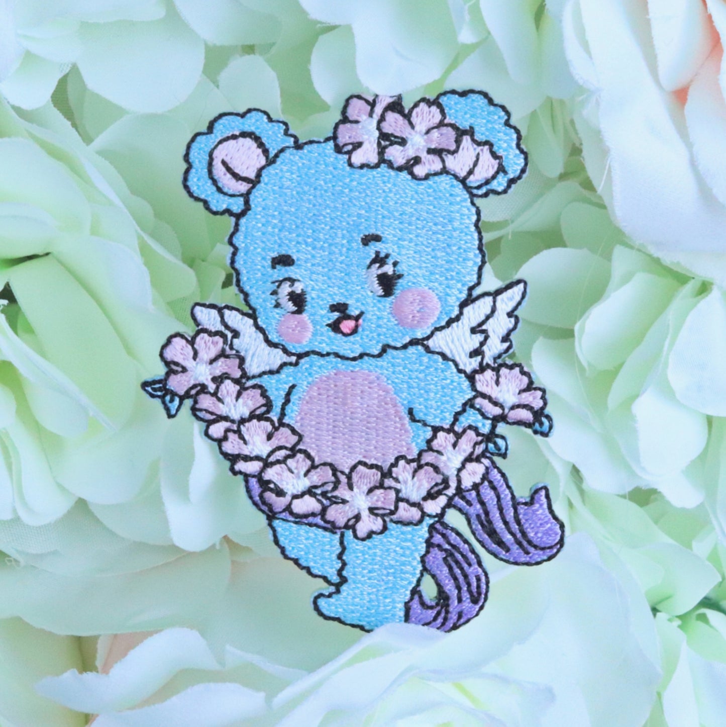 Cupid Teddy Iron-on Patch - Mots Doux à ma Chérie