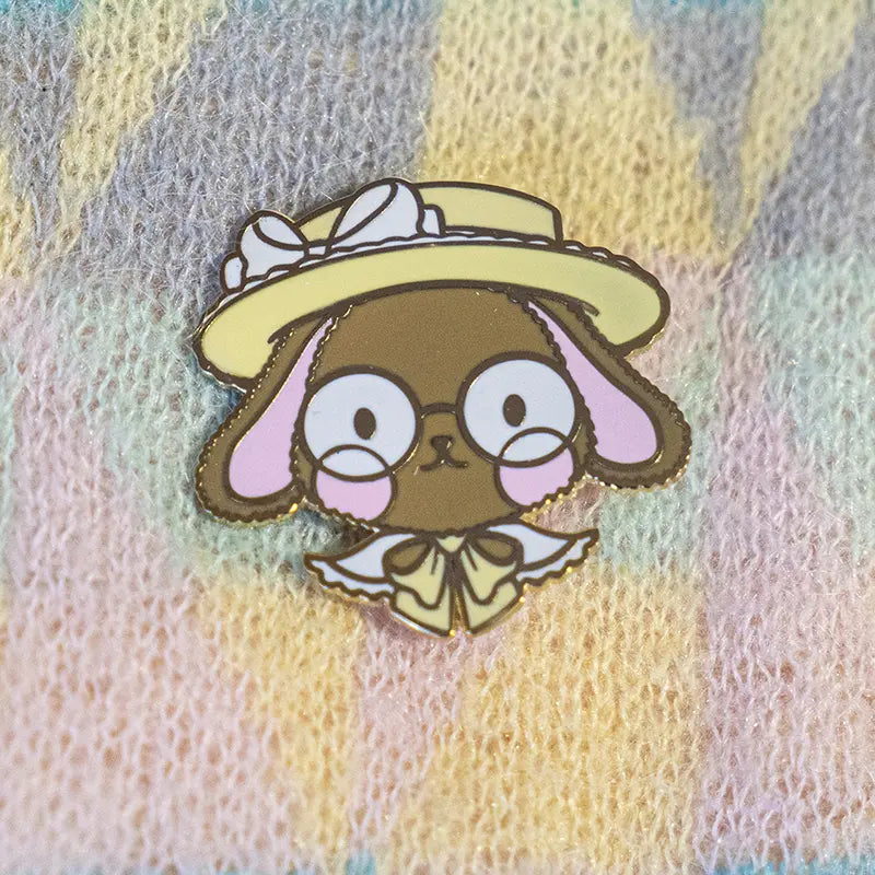 Boater Hat Bunny (Cottagecore) Pin