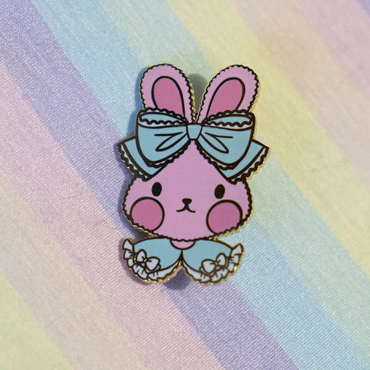 Bow Bunny (Bubblegum) Pin