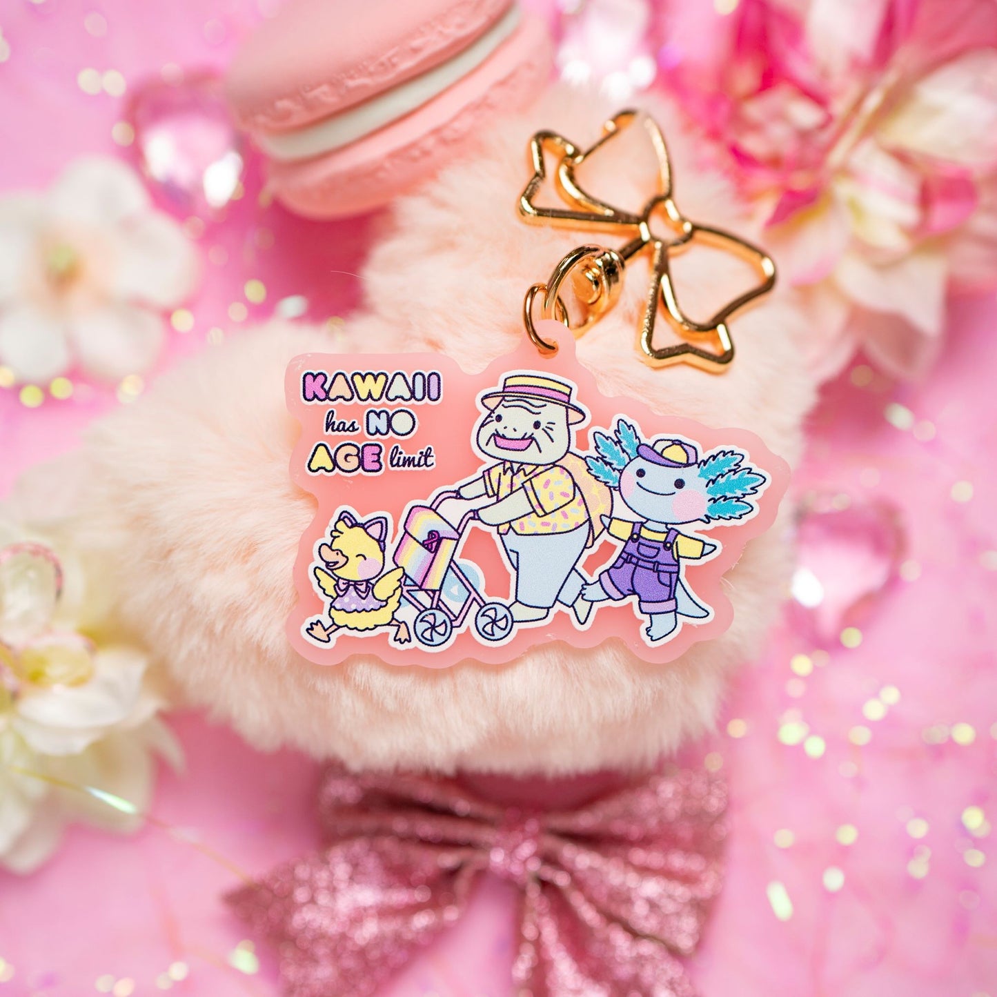 'Kawaii has No Age limit' Keychain - Rainbow Parade