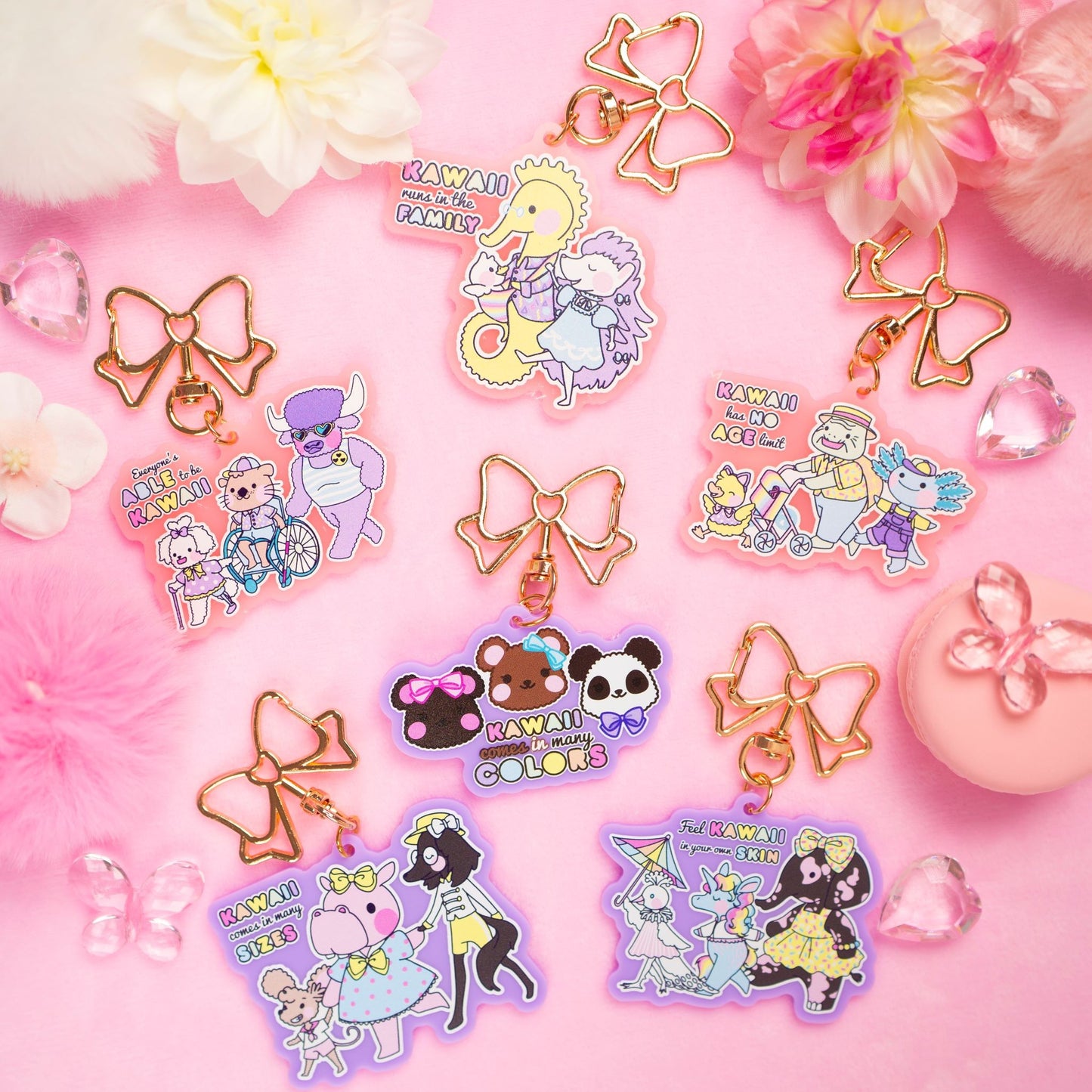 'Kawaii has No Age limit' Keychain - Rainbow Parade