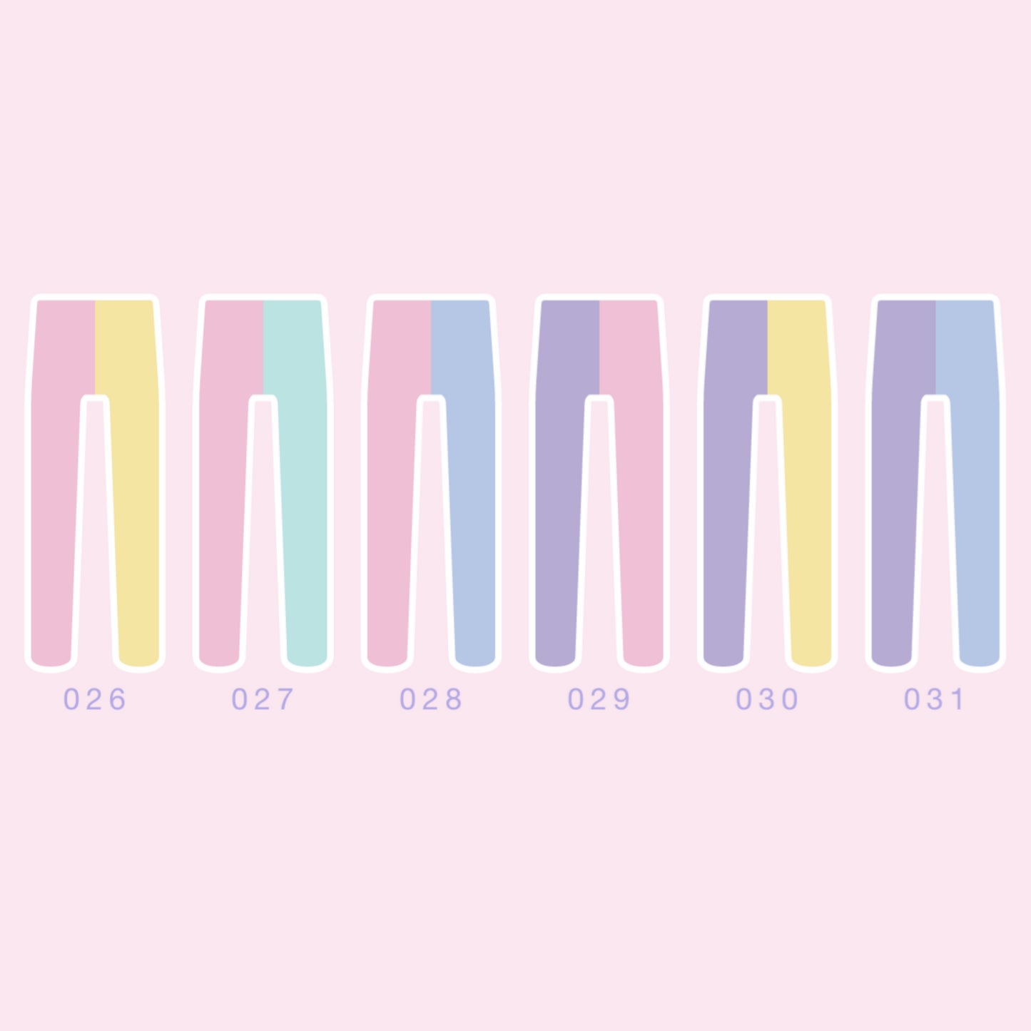 Split Solid Color Tights