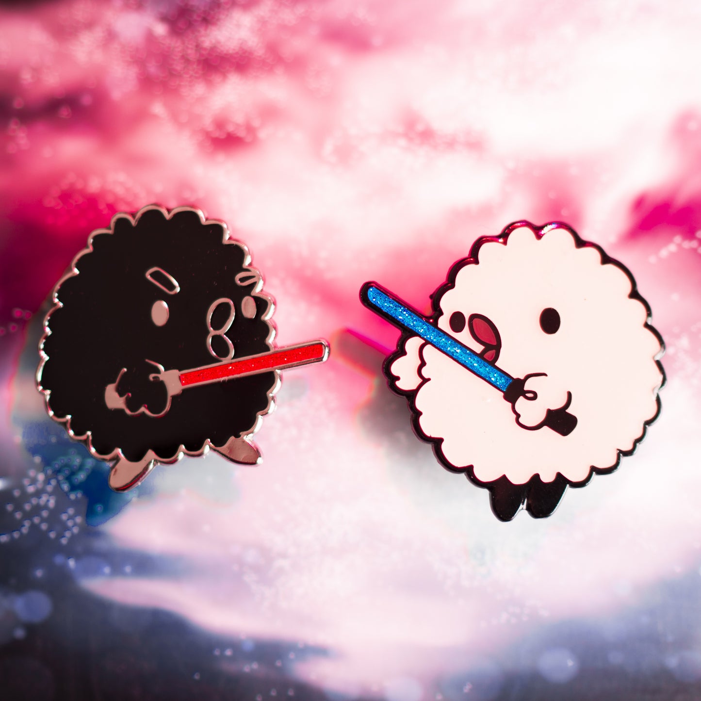 Dark Side of Fluff Pin - Star Fluff