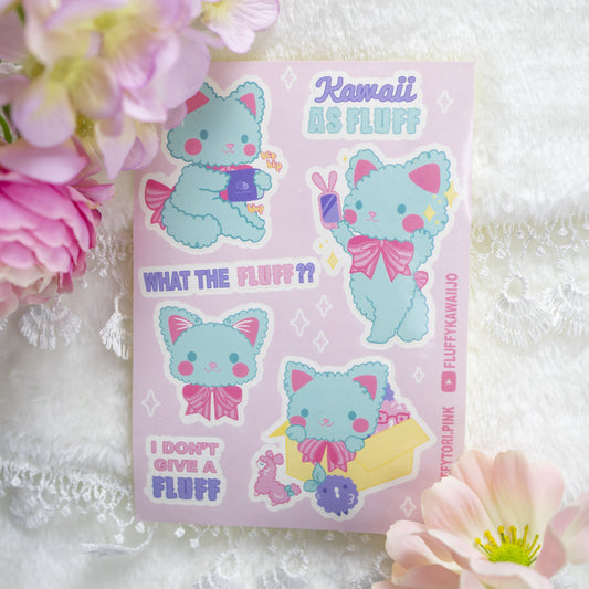 Sticker Sheet - Kawaii AF Kitty (FT X FKJ)