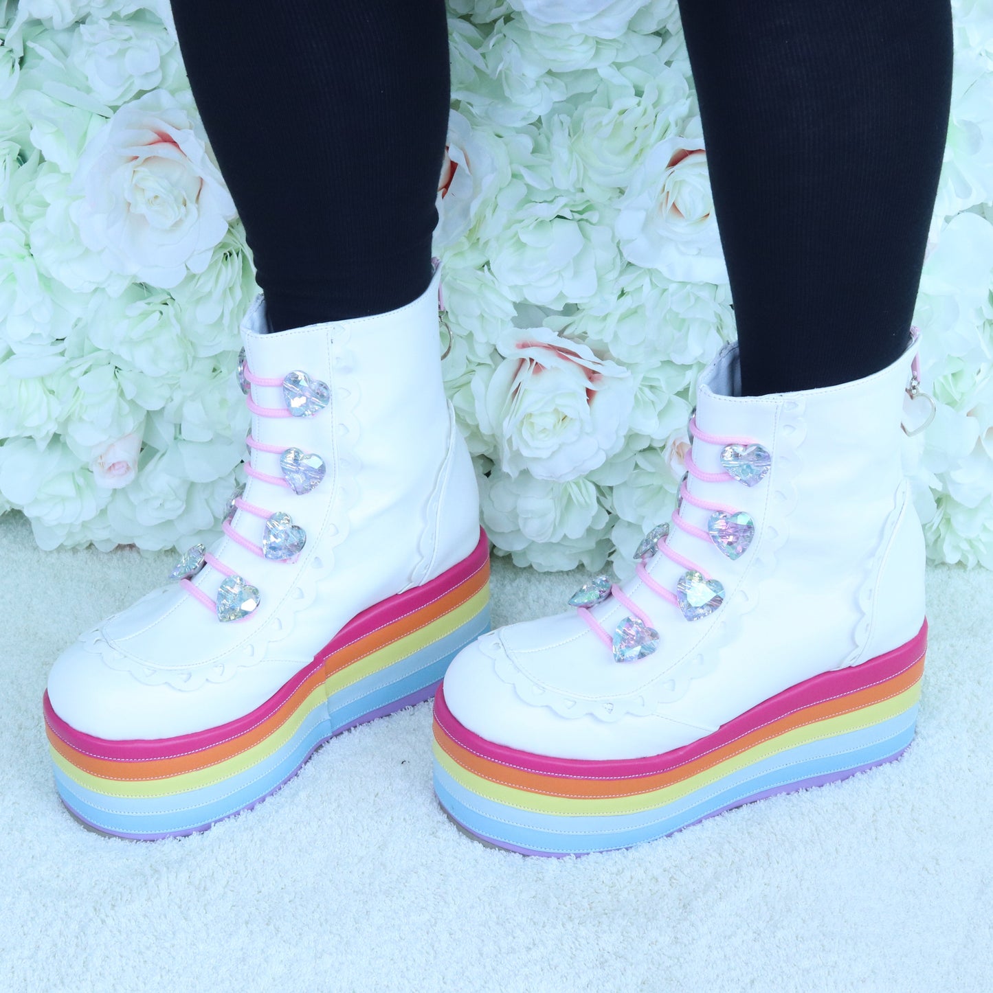 Rainbow Platform Boots