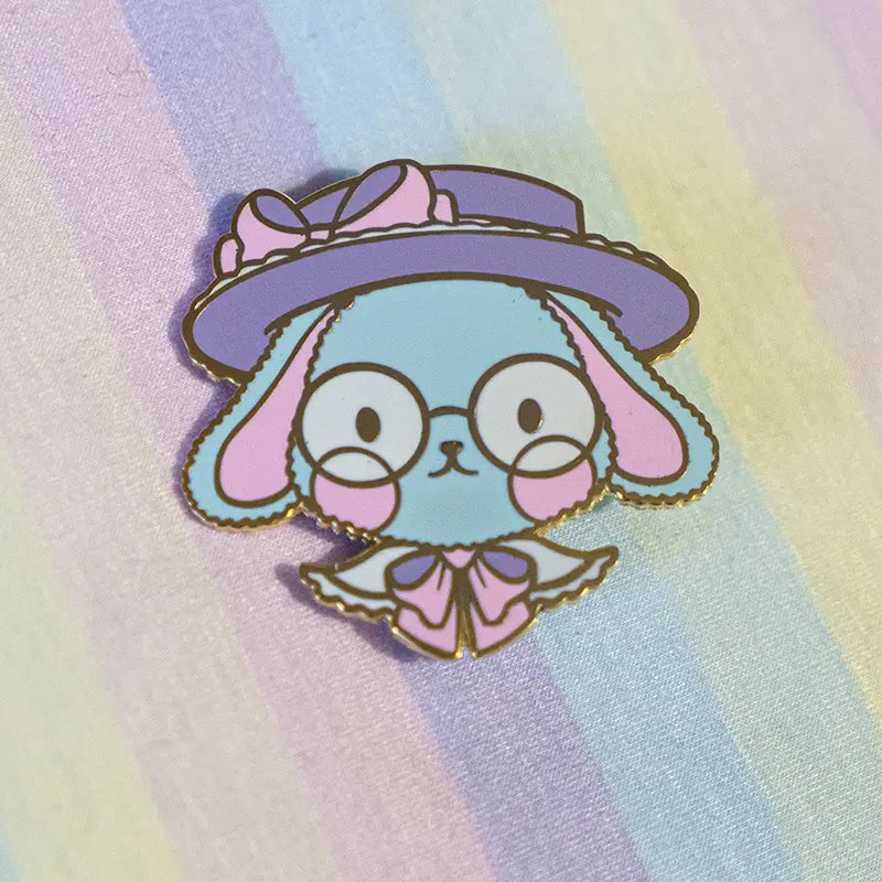 Boater Hat Bunny (Bubblegum) Pin