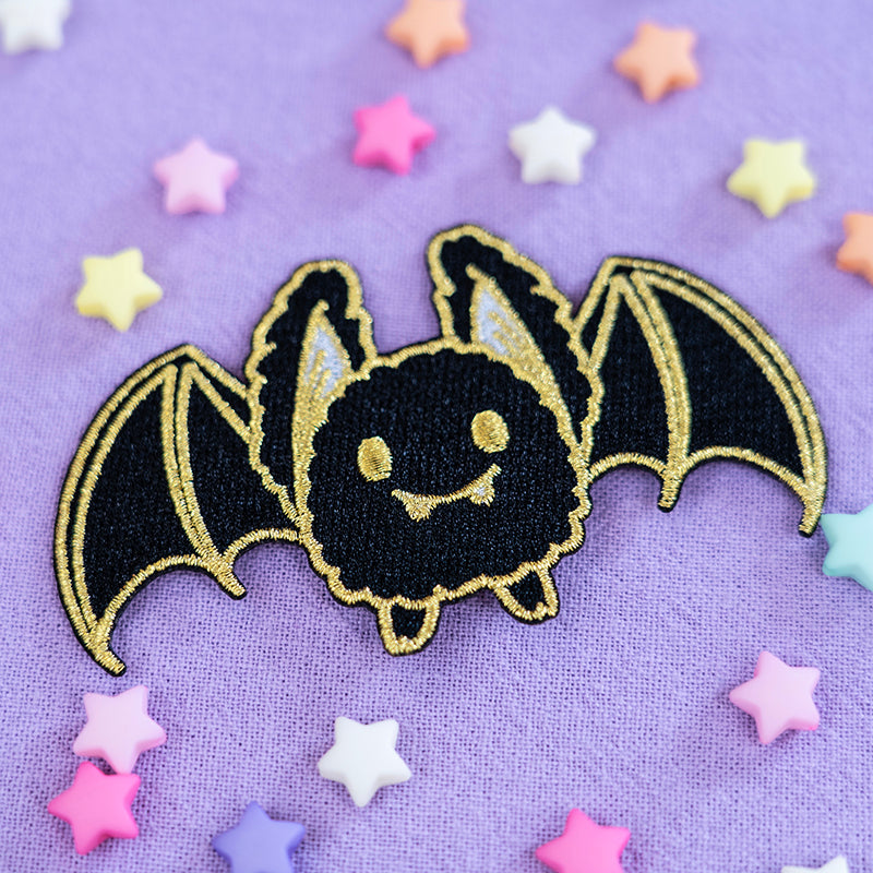 Fluffy Bat Patch (black)