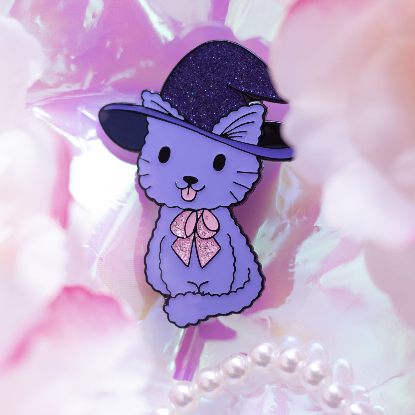 Witch Cat Pin - Halloween